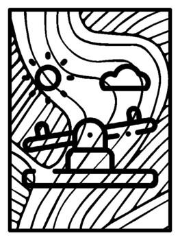 50 Playground Pop Art Inspired Coloring Pages, Early Finisher