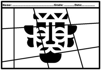 50, Tiki Idols, Hawaii Silhouette Pop Coloring Pages