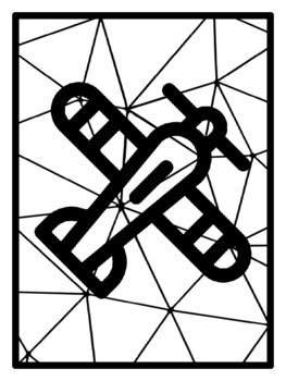 50 Transportation Polygon Coloring Pages, Early Finisher Activities