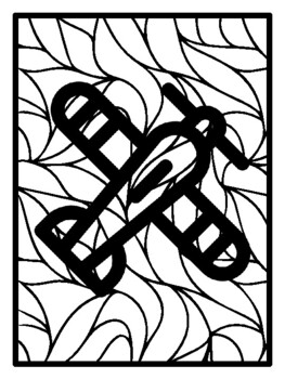 50 Transportation Pop Art Inspired Coloring Pages, Early Finisher
