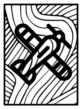 50 Transportation Pop Art Inspired Coloring Pages, Early Finisher