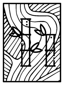 50 Trees Pop Art Inspired Coloring Pages, Early Finisher