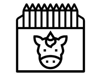 50 Unicorn, Coloring Pages, Crayon Box Theme, Early Finisher
