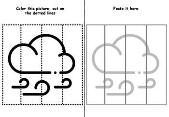 50 Weather Cutting Skills, Coloring Pages, Motor Skills
