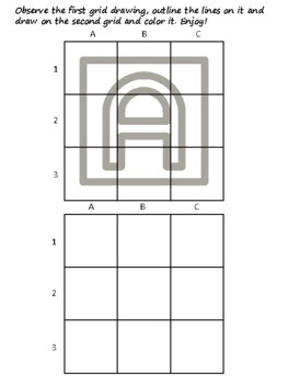 52 Alphabet Letters Easy Grid Drawing Activities, Alphabet Letters Art