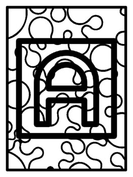 52 Alphabet Letters End of Year Activities, Pop Art Coloring Pages