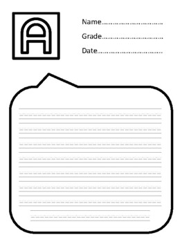 52 Alphabet Letters K-5 Picture Writing Prompts