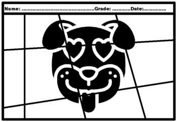 70, Dogs Faces Silhouette Pop Coloring Pages
