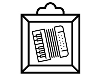 99 Musical Instruments Coloring Pages, Picture Frame Theme, Early Finisher