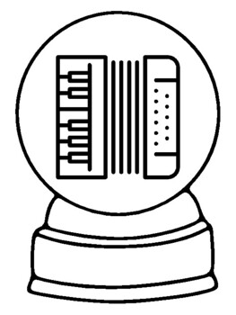 99 Musical Instruments Coloring Pages, Snow Globe Craft