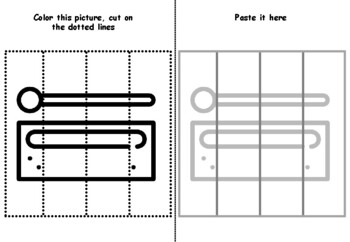 99 Musical Instruments Cutting Skills, Coloring Pages, Motor Skills