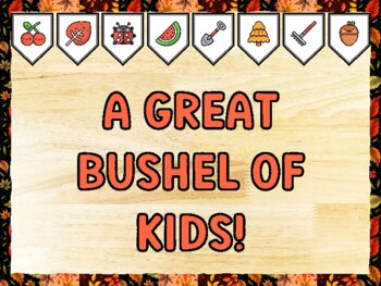 A GREAT BUSHEL OF KIDS! Fall Bulletin Board Kit & Door Décor