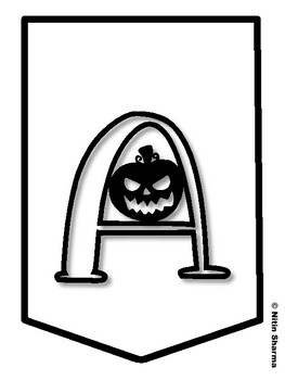 A HARVEST OF GOOD READING! Halloween Bulletin Board Letters, Halloween Banner
