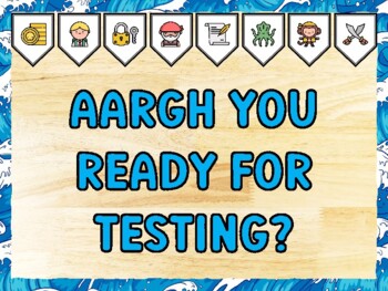 AARGH YOU READY FOR TESTING? Pirate Bulletin Board Kit & Door Décor
