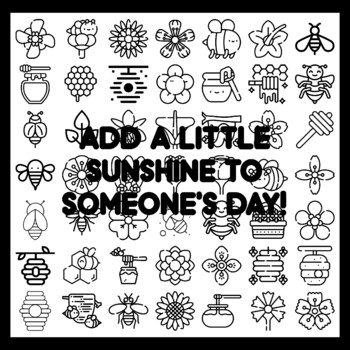 ADD A LITTLE SUNSHINE TO SOMEONE'S DAY! Bee Bulletin Board Activity 3x3 feet