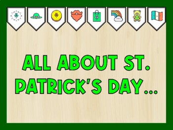 ALL ABOUT ST. PATRICK’S DAY… St. Patrick's Day Bulletin Board Kit