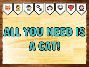 ALL YOU NEED IS A CAT! Cat Printable Bulletin Board Kit & Door Décor