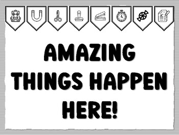 AMAZING THINGS HAPPEN HERE! Instant Bulletin Board Kit