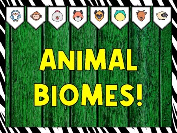 Animals Bulletin Board Kit & Door Décor, ANIMAL BIOMES!
