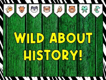 Animals Bulletin Board Kit & Door Décor, WILD ABOUT HISTORY!