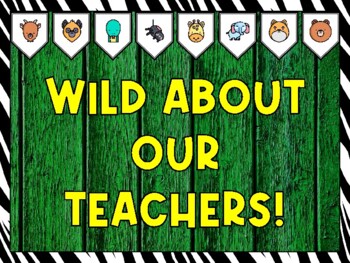 Animals Bulletin Board Kit & Door Décor, WILD ABOUT OUR TEACHERS!