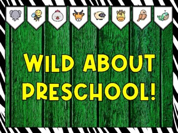 Animals Bulletin Board Kit & Door Décor, WILD ABOUT PRESCHOOL!