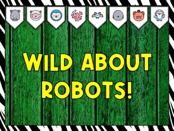 Animals Bulletin Board Kit & Door Décor, WILD ABOUT ROBOTS!