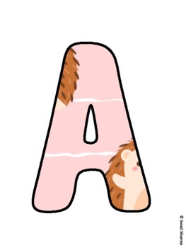 Animals, Hedgehog Fall Bulletin Board Letters, Fall Hallway Display