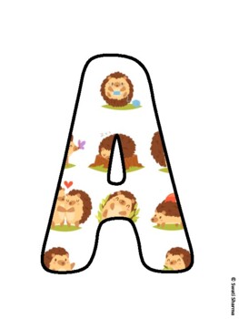 Animals, Hedgehog Fall Bulletin Board Letters, Fall Hallway Display