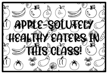 APPLE-SOLUTELY HEALTHY EATERS IN THIS CLASS! Health and Nutrition Activity