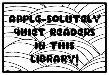 APPLE-SOLUTELY QUIET READERS IN THIS LIBRARY! Fall Apple Activity, Apples Col