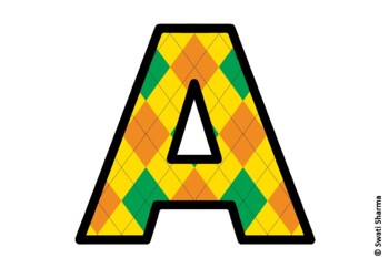 Argyle, Winter Bulletin Board Letters, Alphabet Posters