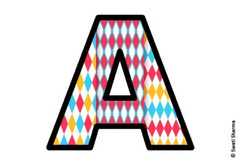 Argyle, Winter Bulletin Board Letters, Alphabet Posters