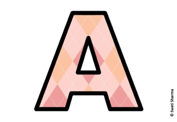 Argyle, Winter Bulletin Board Letters, Alphabet Posters
