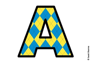Argyle, Winter Bulletin Board Letters, Alphabet Posters