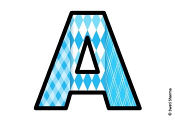 Argyle, Winter Bulletin Board Letters, Alphabet Posters