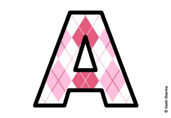 Argyle, Winter Bulletin Board Letters, Alphabet Posters