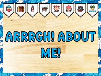 ARRRGH! ABOUT ME! Pirate Bulletin Board Kit & Door Décor