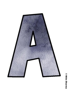 Autumn Watercolor Fall Bulletin Board Letters, Fall Hallway Display Letters,