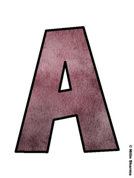 Autumn Watercolor Fall Bulletin Board Letters, Fall Hallway Display Letters,