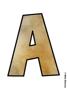 Autumn Watercolor Fall Bulletin Board Letters, Fall Hallway Display Letters,