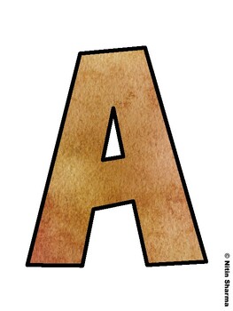 Autumn Watercolor Fall Bulletin Board Letters, Fall Hallway Display Letters,