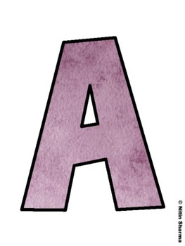 Autumn Watercolor Fall Bulletin Board Letters, Fall Hallway Display Letters,