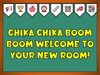 Back To School Bulletin Board Kit & Door Décor, CHIKA CHIKA BOOM BOOM WELCOME...