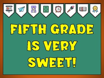 Back To School Bulletin Board Kit & Door Décor, FIFTH GRADE IS VERY SWEET!