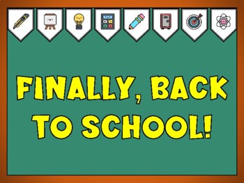 Back To School Bulletin Board Kit & Door Décor, FINALLY, BACK TO SCHOOL!