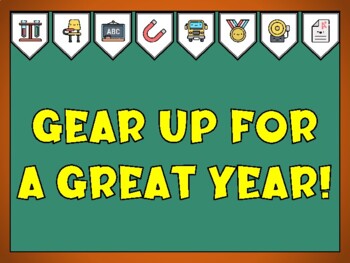 Back To School Bulletin Board Kit & Door Décor, GEAR UP FOR A GREAT YEAR!