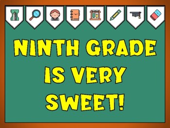 Back To School Bulletin Board Kit & Door Décor, NINTH GRADE IS VERY SWEET!