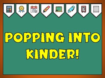 Back To School Bulletin Board Kit & Door Décor, POPPING INTO KINDER!