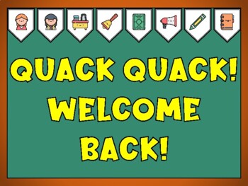 Back To School Bulletin Board Kit & Door Décor, QUACK QUACK! WELCOME BACK!